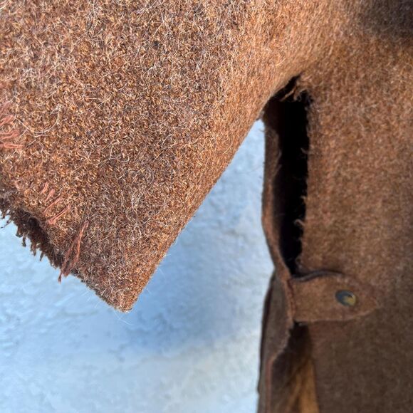 Vintage Wool Poncho Spanish Cape in Brown 1960s Bohemian Clothing Unisex - Picture 11 of 11